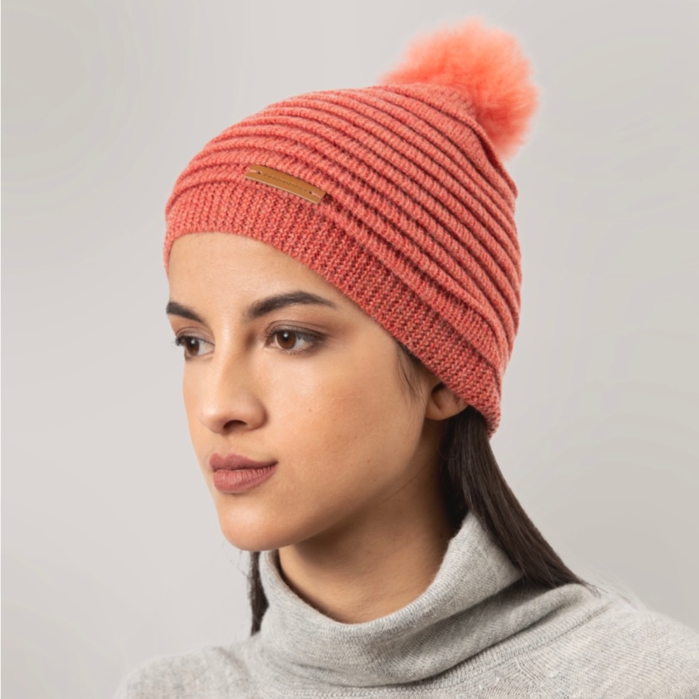 NWT - Baby Alpaca Coral Hat